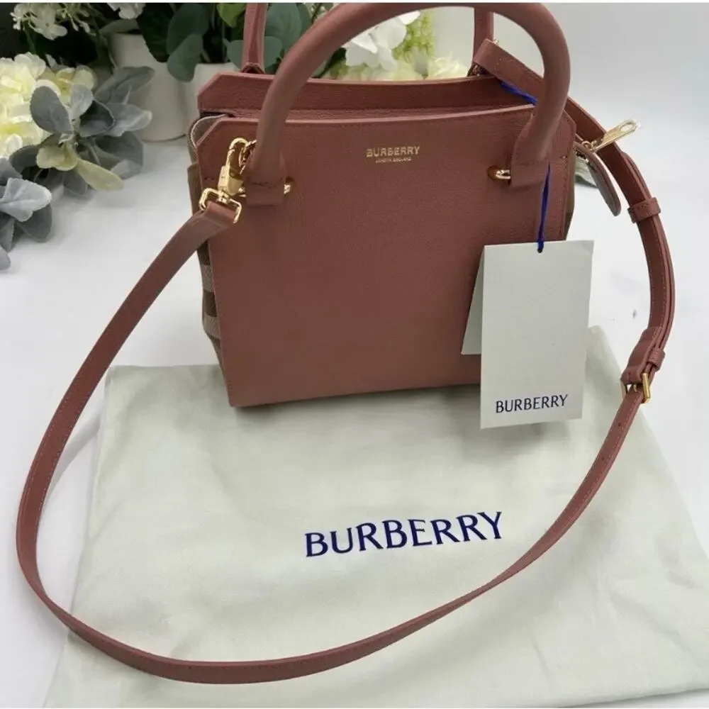 Women's Burberry, mini top handle satchel handbag, detachable shoulder strap - Picture 15 of 16